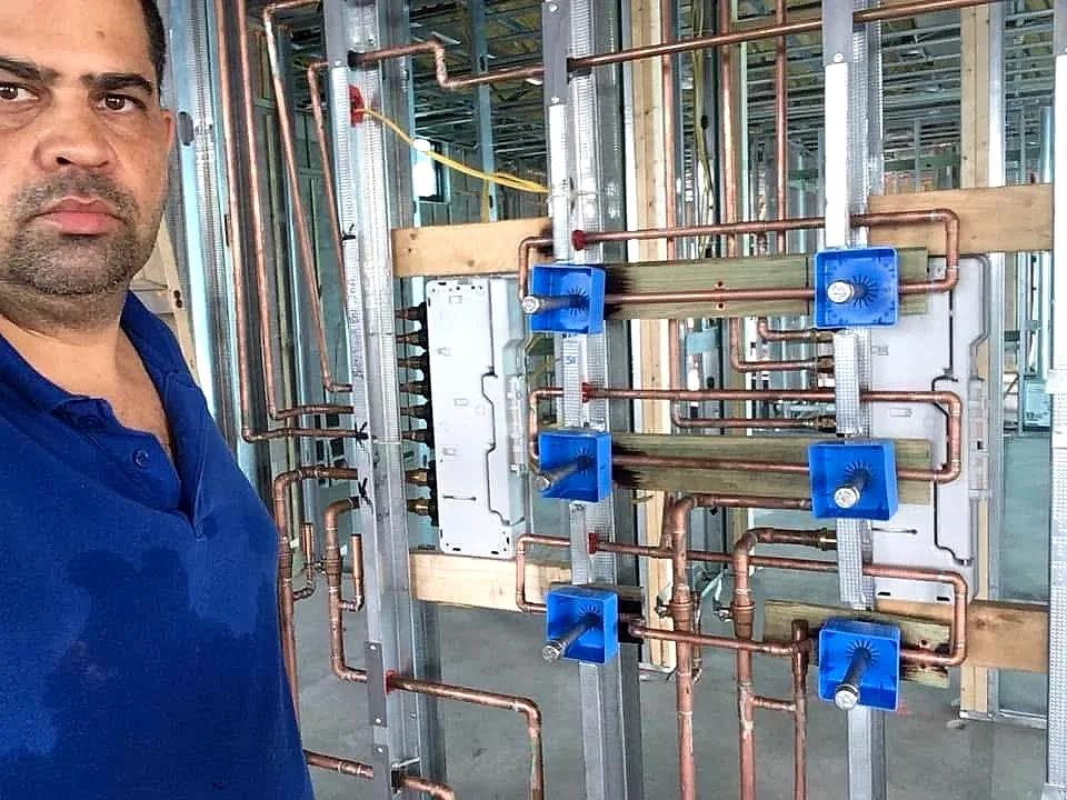 Roger Costa on a copper repipe job in South Florida